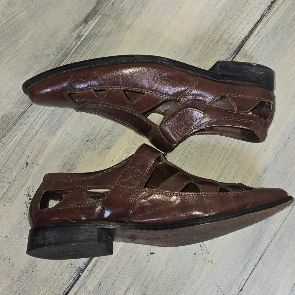 Stacy Adams Mens Brown Leather Gladiator Sandals Dress Shoes Size‎ 10